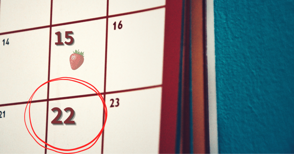 毎月22日がショートケーキの日になる理由 カレンダーの22日
