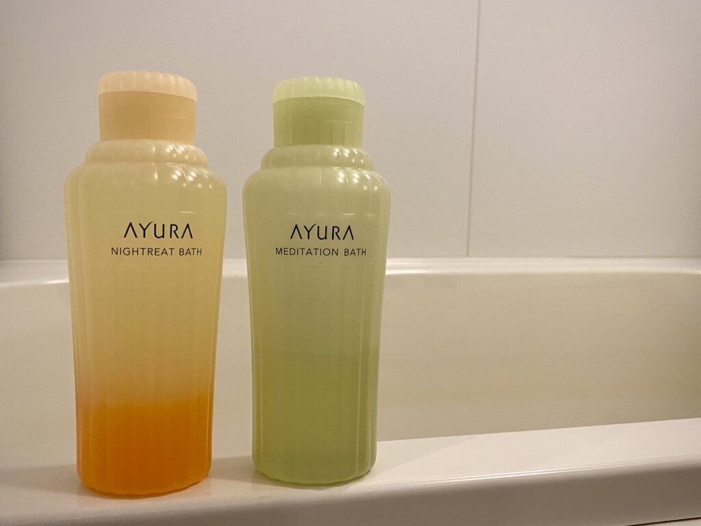お風呂時間に使用しているAYURAの入浴剤
