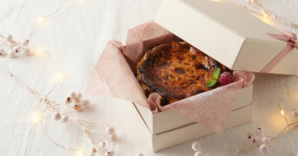 箱入りのチーズケーキ ギフト用のイメージ