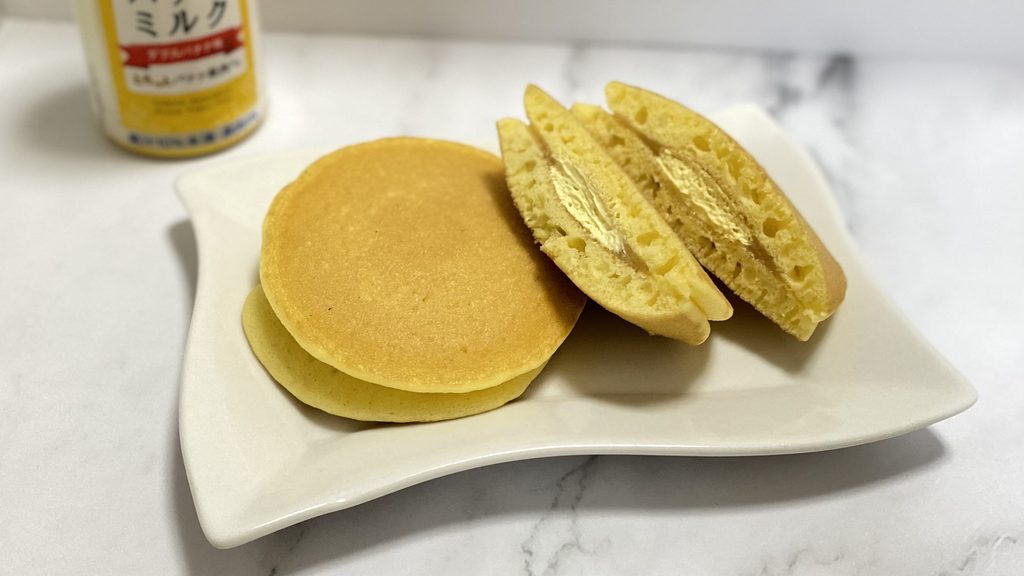 バナナかすたあどパンケーキの断面